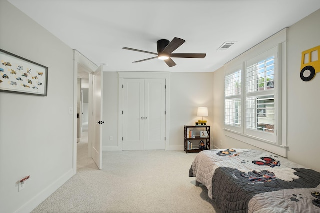 2004 Natchez Trce, Nashville, TN 37212 - carpeted bedroom with baseboards, a ceiling fan, and visible vents