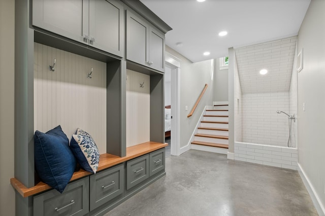 2004 Natchez Trce, Nashville, TN 37212 - mudroom with recessed lighting, baseboards, and concrete floors