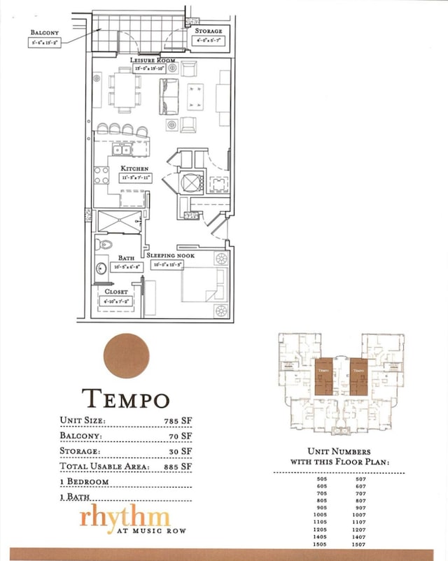 1510 Demonbreun St Unit 807, Nashville, TN 37203 - view of layout