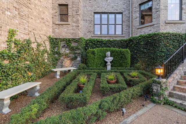 view of yard with stairs
