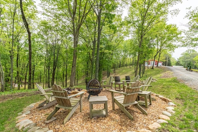 6498 Arno College Grove Rd, College Grove, TN 37046 - view of yard with an outdoor fire pit
