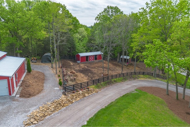 6498 Arno College Grove Rd, College Grove, TN 37046 - exterior space with fence, an outbuilding, and driveway