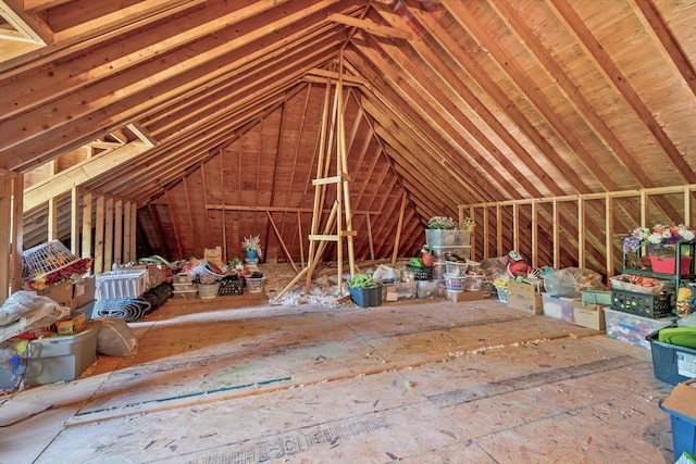 view of attic