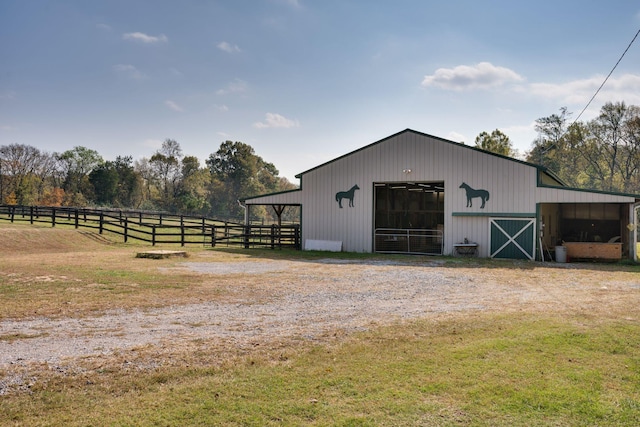 view of horse barn