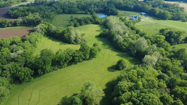 bird's eye view with a rural view