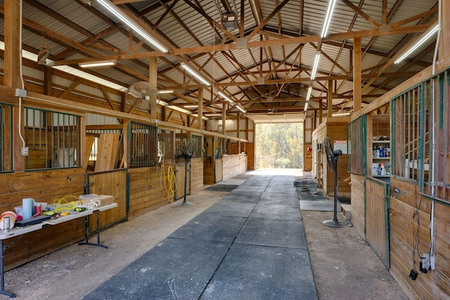 view of horse barn