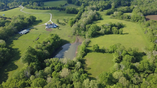 aerial view featuring a rural view