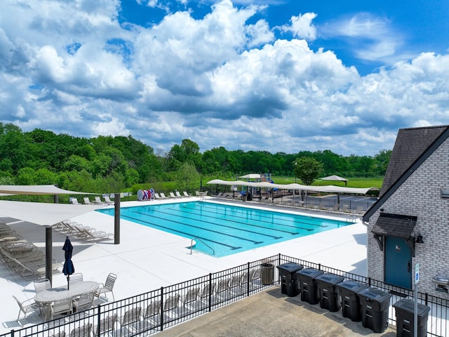 2025 Hornsby Dr, Franklin, TN 37064 - pool with a patio area and fence