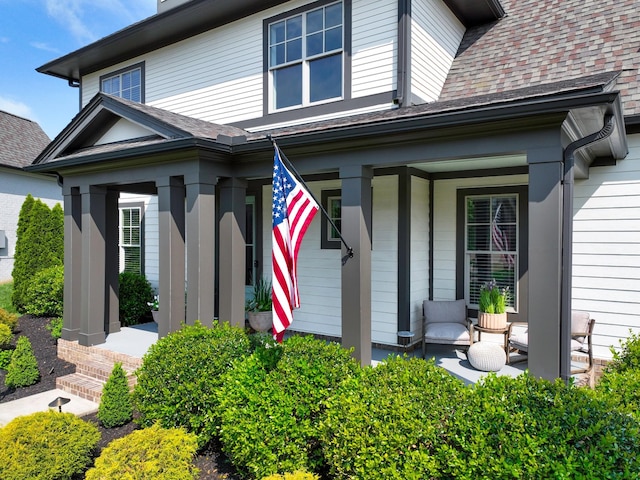 2025 Hornsby Dr, Franklin, TN 37064 - exterior space featuring covered porch and a shingled roof