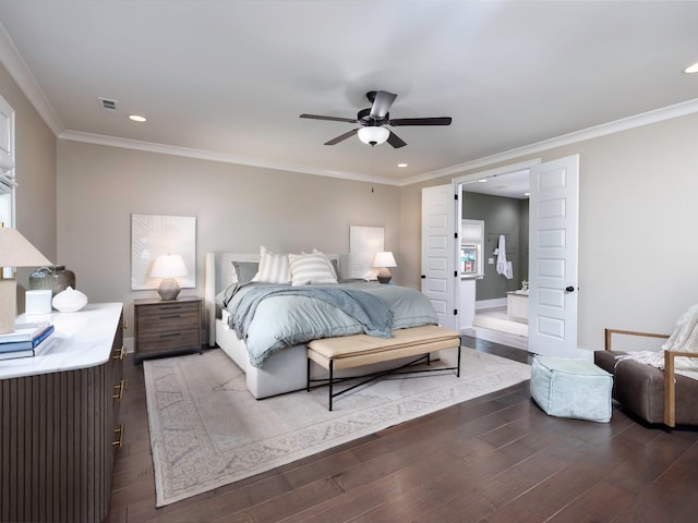 2025 Hornsby Dr, Franklin, TN 37064 - bedroom with visible vents, recessed lighting, and wood finished floors