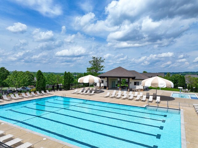 2025 Hornsby Dr, Franklin, TN 37064 - pool featuring fence and a patio area