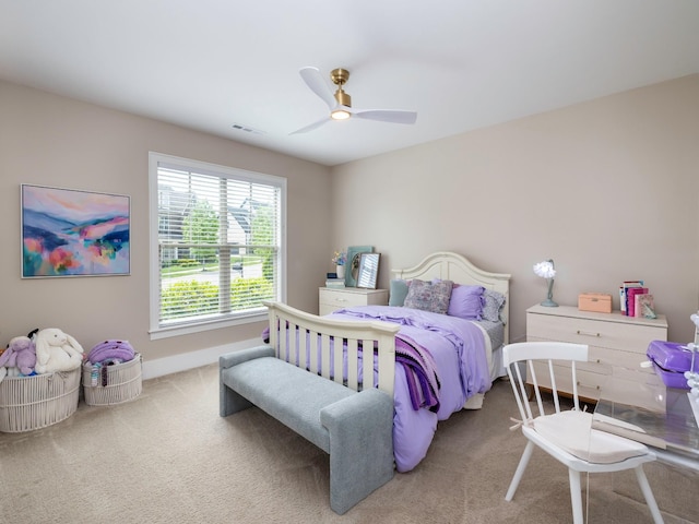 2025 Hornsby Dr, Franklin, TN 37064 - carpeted bedroom with visible vents, a ceiling fan, and baseboards