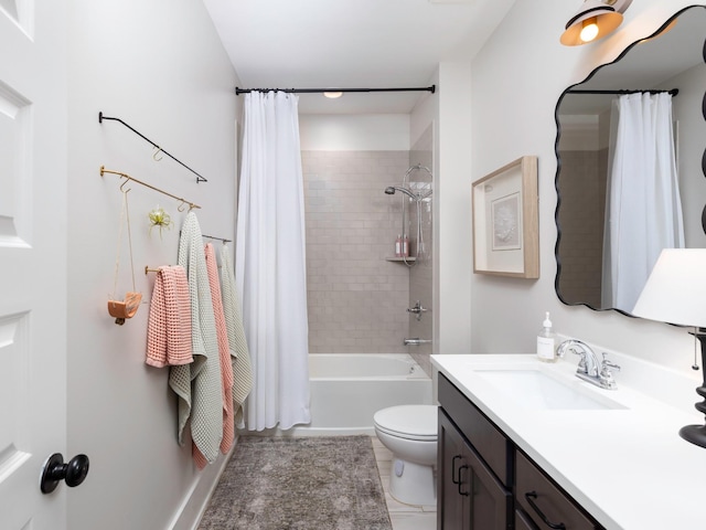 2025 Hornsby Dr, Franklin, TN 37064 - full bathroom with vanity, shower / bath combo with shower curtain, and toilet