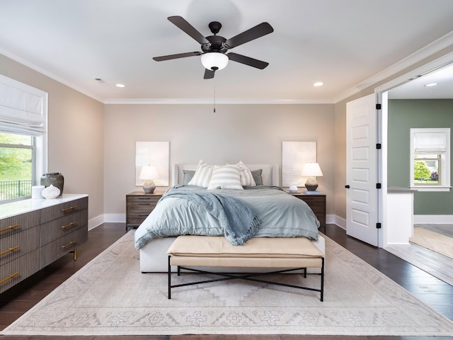 2025 Hornsby Dr, Franklin, TN 37064 - bedroom with crown molding, recessed lighting, and baseboards