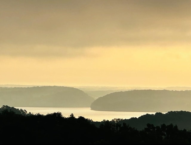 property view of water featuring a forest view