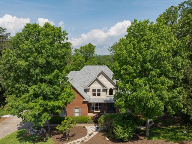 7237 River Run Dr, Chattanooga, TN 37416 - view of front of home with roof with shingles and brick siding