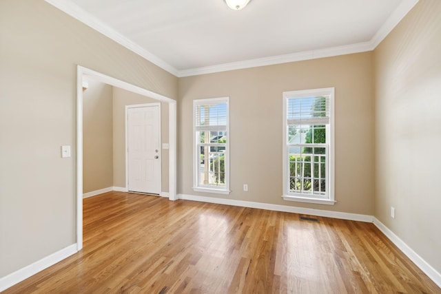 1030 Persimmon Dr, Spring Hill, TN 37174 - unfurnished room featuring light wood-style flooring, crown molding, and baseboards