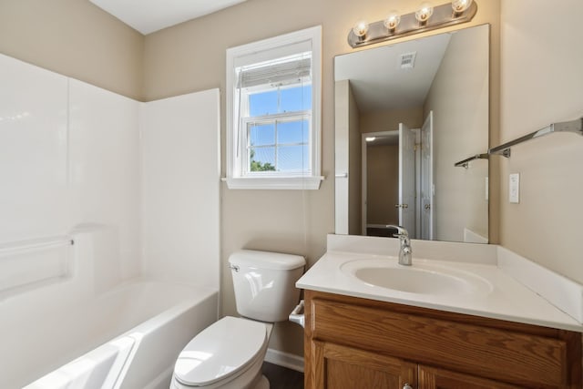 1030 Persimmon Dr, Spring Hill, TN 37174 - full bathroom with toilet, vanity, and shower / bath combination