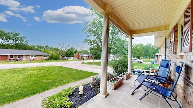 1213 Shackelford Dr, Mount Pleasant, TN 38474 - view of patio / terrace featuring covered porch