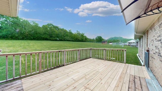 1213 Shackelford Dr, Mount Pleasant, TN 38474 - deck with a lawn