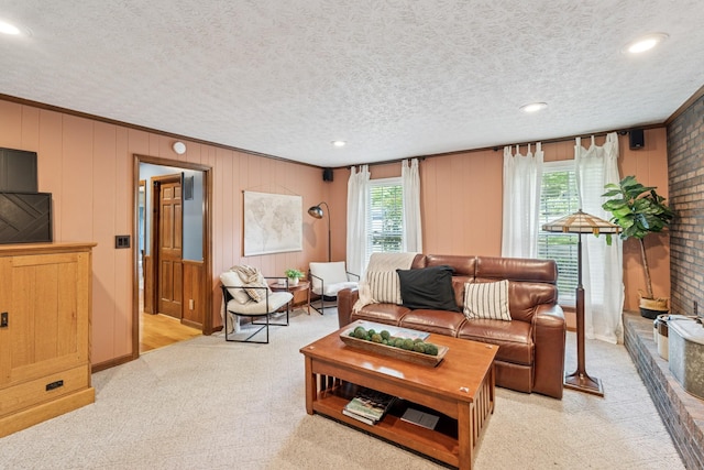 319 Powder Mill Dr, Ashland City, TN 37015 - living area with crown molding, light colored carpet, and plenty of natural light