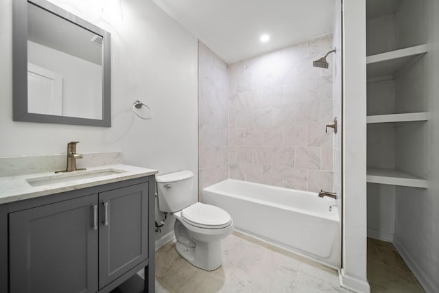 27 Cameo Dr, Nashville, TN 37211 - bathroom featuring toilet, baseboards,  shower combination, and vanity