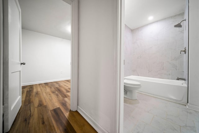 27 Cameo Dr, Nashville, TN 37211 - full bathroom with shower / bath combination, baseboards, wood finished floors, and toilet