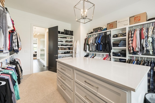 121 Dylan Woods Dr, Nolensville, TN 37135 - spacious closet with carpet flooring and a notable chandelier
