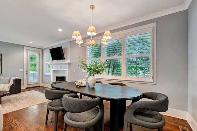 503B Acklen Park Dr, Nashville, TN 37205 - dining space featuring baseboards, ornamental molding, and a chandelier