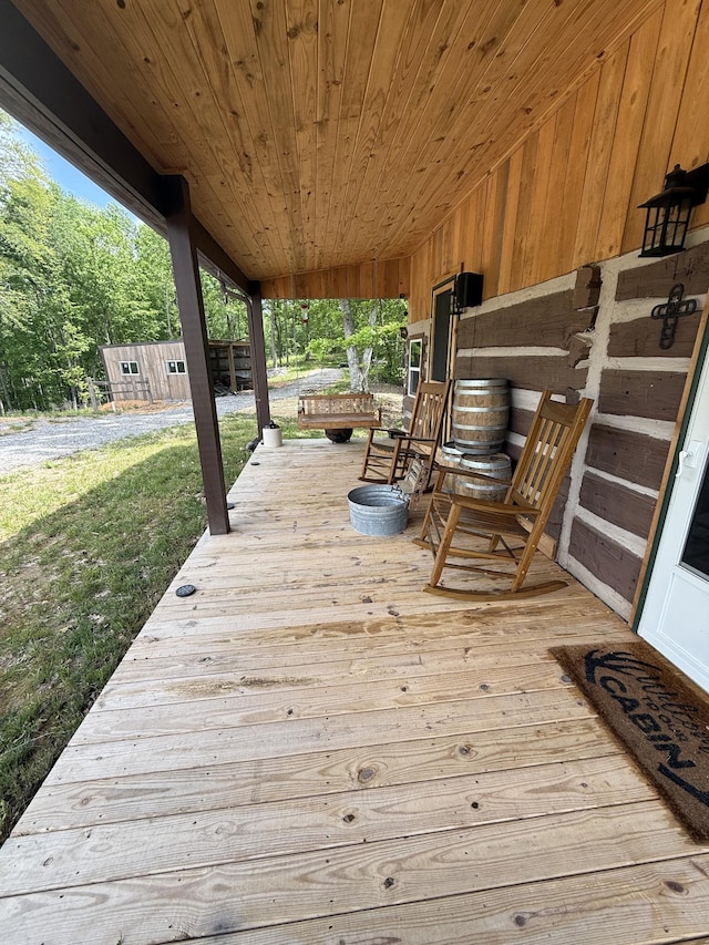 8901 Primm Springs Rd, Primm Springs, TN 38476 - wooden terrace with a lawn