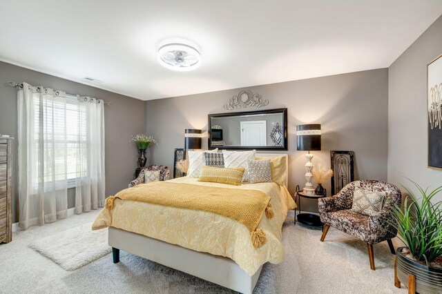 bedroom featuring carpet flooring