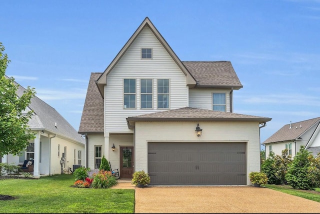 1572 John Galt Dr, Lebanon, TN 37087 - traditional home featuring a shingled roof, a front lawn, an attached garage, and concrete driveway