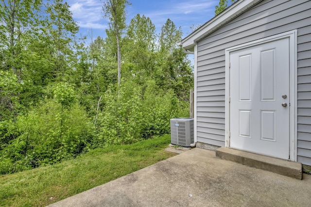 view of outbuilding with central AC unit