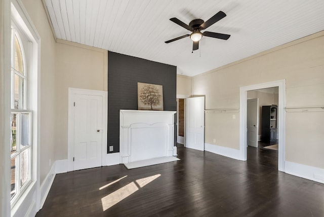 1614 Wade Rd, Lewisburg, TN 37091 - unfurnished bedroom featuring lofted ceiling, wood finished floors, baseboards, and ceiling fan
