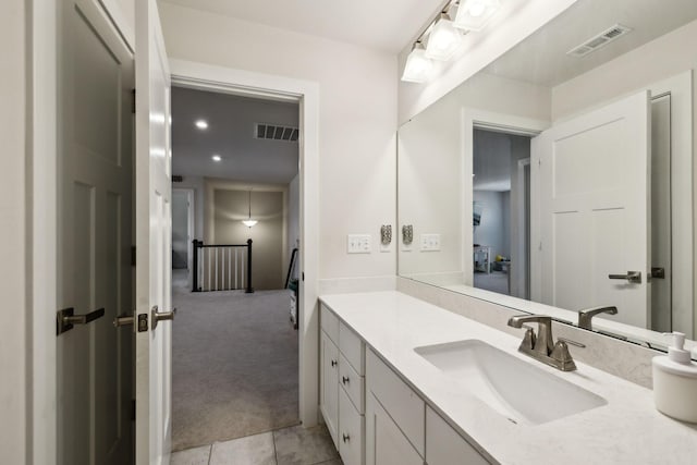 907 Caywood Rd, Smyrna, TN 37167 - bathroom featuring vanity, visible vents, and tile patterned floors