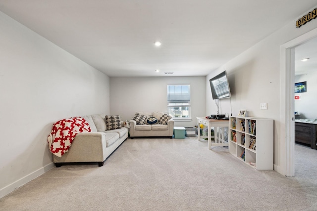 907 Caywood Rd, Smyrna, TN 37167 - carpeted living room with baseboards and recessed lighting