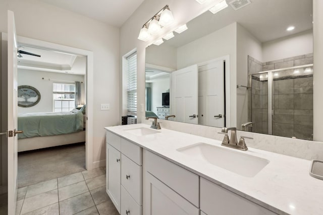 907 Caywood Rd, Smyrna, TN 37167 - ensuite bathroom featuring a stall shower, ensuite bathroom, visible vents, and a sink