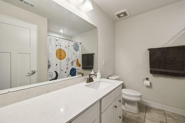 907 Caywood Rd, Smyrna, TN 37167 - bathroom featuring toilet, baseboards, visible vents, and tile patterned floors