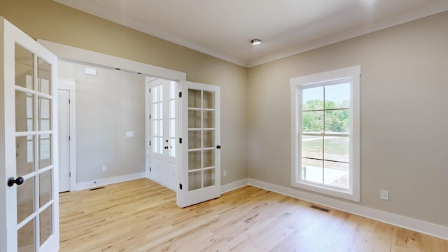 1150 Parsons Rd, Christiana, TN 37037 - doorway featuring french doors, wood finished floors, and visible vents