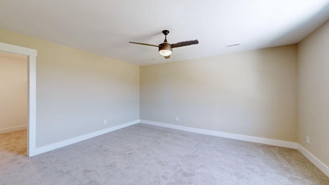 1150 Parsons Rd, Christiana, TN 37037 - carpeted empty room with baseboards, a ceiling fan, and visible vents