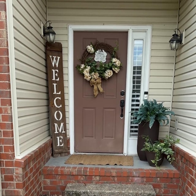 view of doorway to property