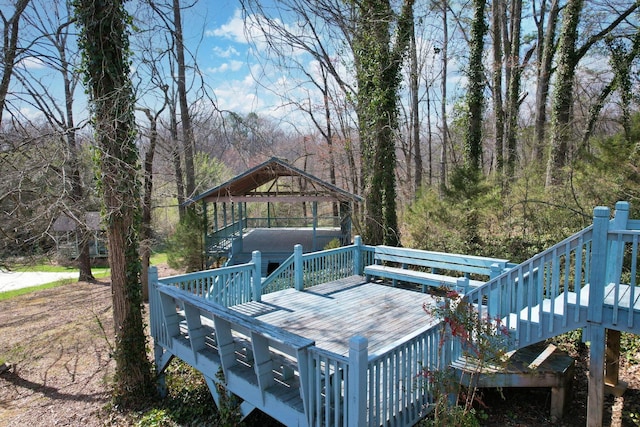3839 Cleveland Hwy, Dalton, GA 30721 - wooden terrace featuring a gazebo and a detached carport