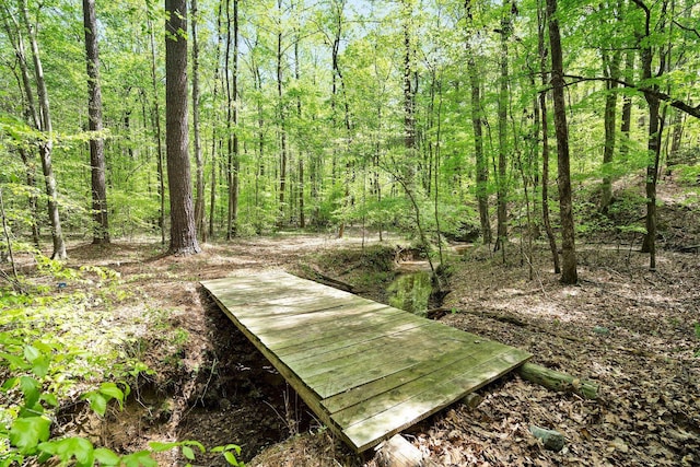 surrounding community featuring a forest view