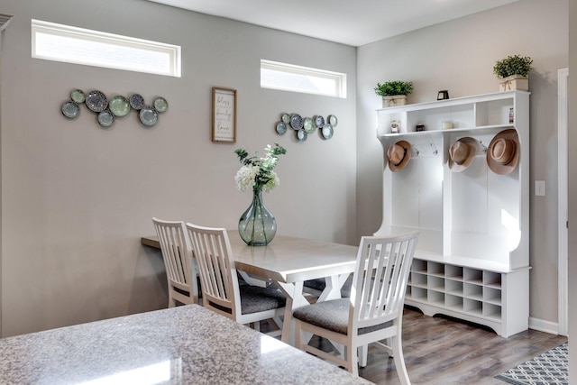 dining room featuring wood finished floors