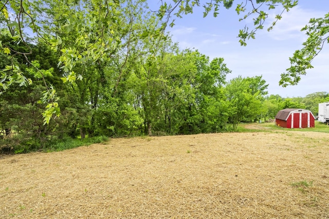 view of yard with a storage unit and an outbuilding