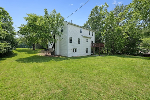 2300 Devonshire Dr, Old Hickory, TN 37138 - rear view of property with a yard and a wooden deck