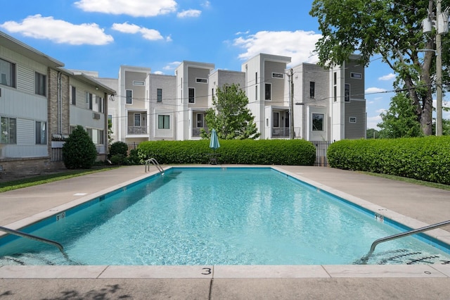 pool featuring a residential view