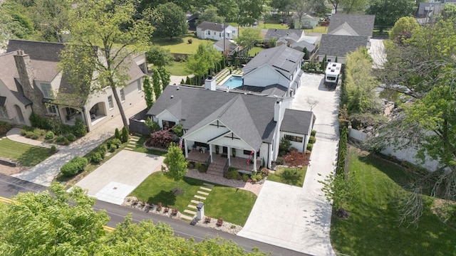 bird's eye view featuring a residential view