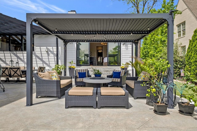 view of patio featuring outdoor lounge area