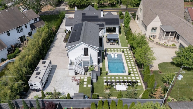 bird's eye view featuring a residential view